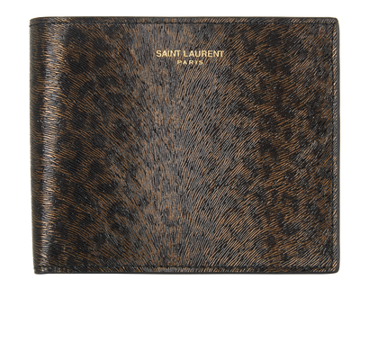 Saint Laurent Leopard Wallet, front view